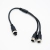 GX12 2 Pin Прямой кабель женщины для мужчин Y Тип 1 до 2 20см