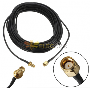 Conector de cable de extensión RP-SMA hembra a RP-SMA macho, RG174 1M de longitud