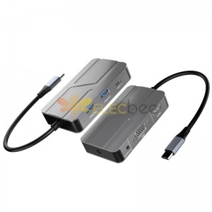 오디오 포트 확장 도크 USB HUB가 있는 HDMI/VGA 허브에 대한 세븐-인-원 Type C 확장 HUB HUB