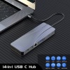 Tipo-C Extended Dock 60W PD+Multimedia Interface+VGA USB C HUB expansão