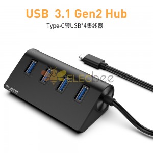USB 3.1 Gen 2集线器Type C一拖四扩展坞USB C分线器USB HUB厂家