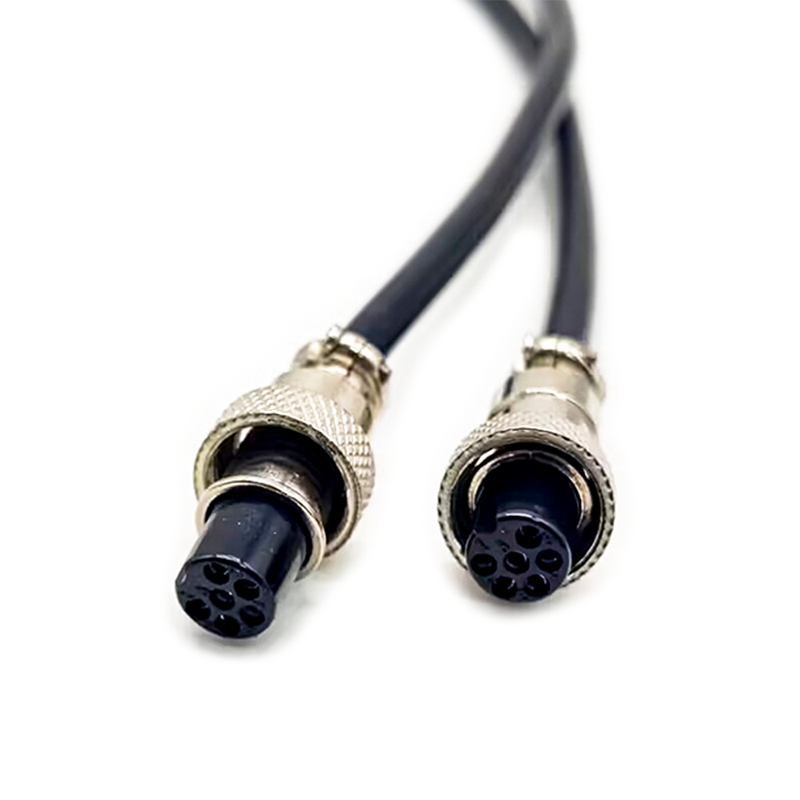 Espartilhos de cabo conector de gx12 6 pinos diretamente para cabo 200CM