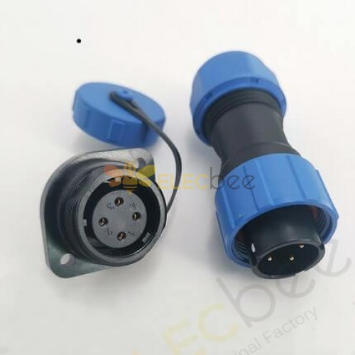SP17 Circular Plug Socket Connectors Waterproof 4 Pin Plug Socket