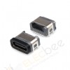 USB tipo C conector fêmea de 6 pinos tipo angular com anel impermeável SMT para PCB
