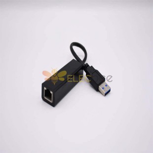 محطة الإرساء بطاقة الشبكة السلكية USB-A إلى محول منفذ الشبكة RJ45 محول واجهة كبل الشبكة الخارجية