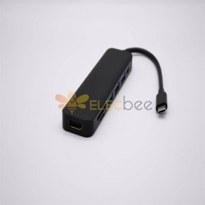 USB tipo C 7 en 1 adaptador multifunción de alta velocidad PD carga transmisión Hub adaptador HDMI