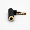 Audio Adapter 4 pole Male to Female 90 Degree Right Angle Headphone Adapter