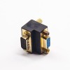 15 Pin VGA cambiador de género macho a ángulo recto hembra oro de alta densidad D-Sub