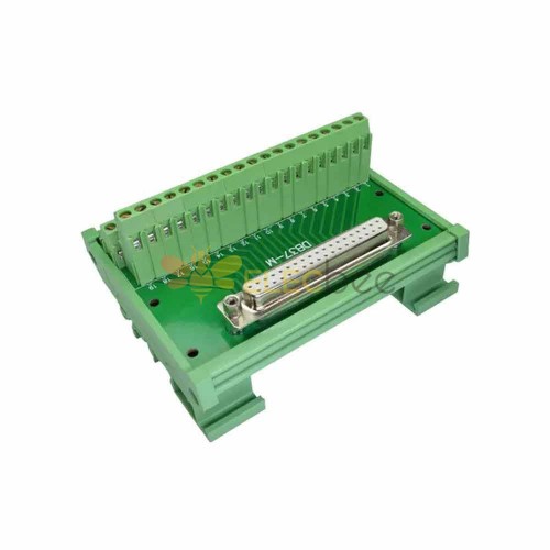 37P免焊接板自動化導軌式模組架 母頭 配模組架 DB37P免焊接端子台中繼接線板