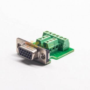 D Sub 15 pin VGA Right Angle High Density D-Sub Female To Female 12Pin Breakout Board Gender Changers