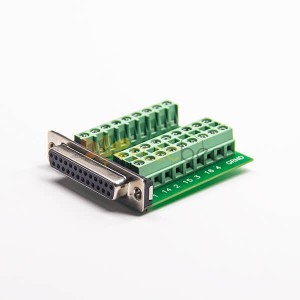 D Sub 25 Pin Adapter Standard D-Sub Feminino para Feminino Ângulo Direito 27Pin Breakout Board