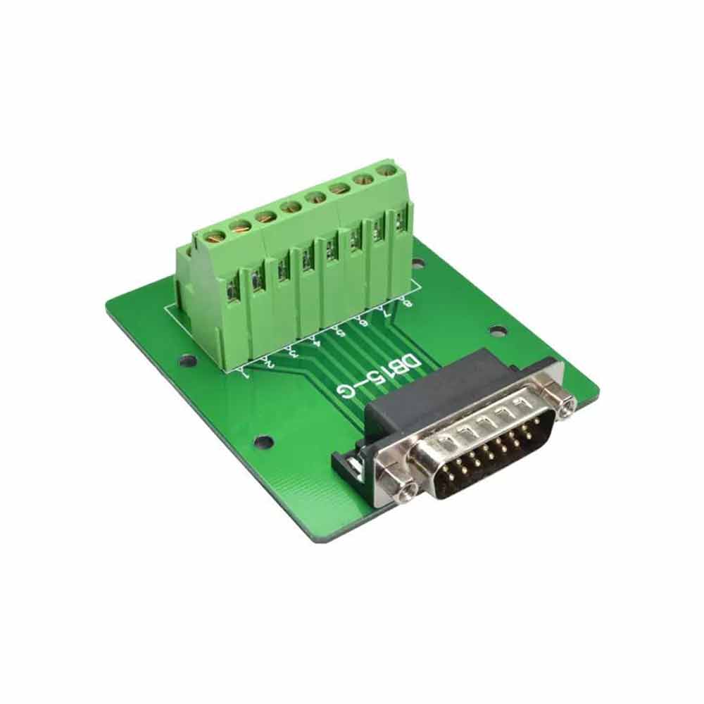 D SUB Relay Module 15 Pin High Compatibility Full Pass Adapter for DB15 Solderless Terminal Block PLC Adapter D SUB Relay Module 15 Pin High Compatibility Full Pass Female Head with Bent Legs Without Bracket