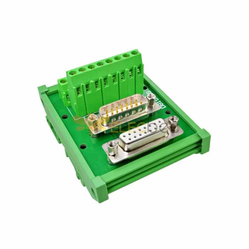 DB15 lötfreier Klemmenblock DP15 Stecker- und Buchsenstecker-Relaisplatine mit 15-poligem PCB-Modulträger im Lieferumfang enthalten