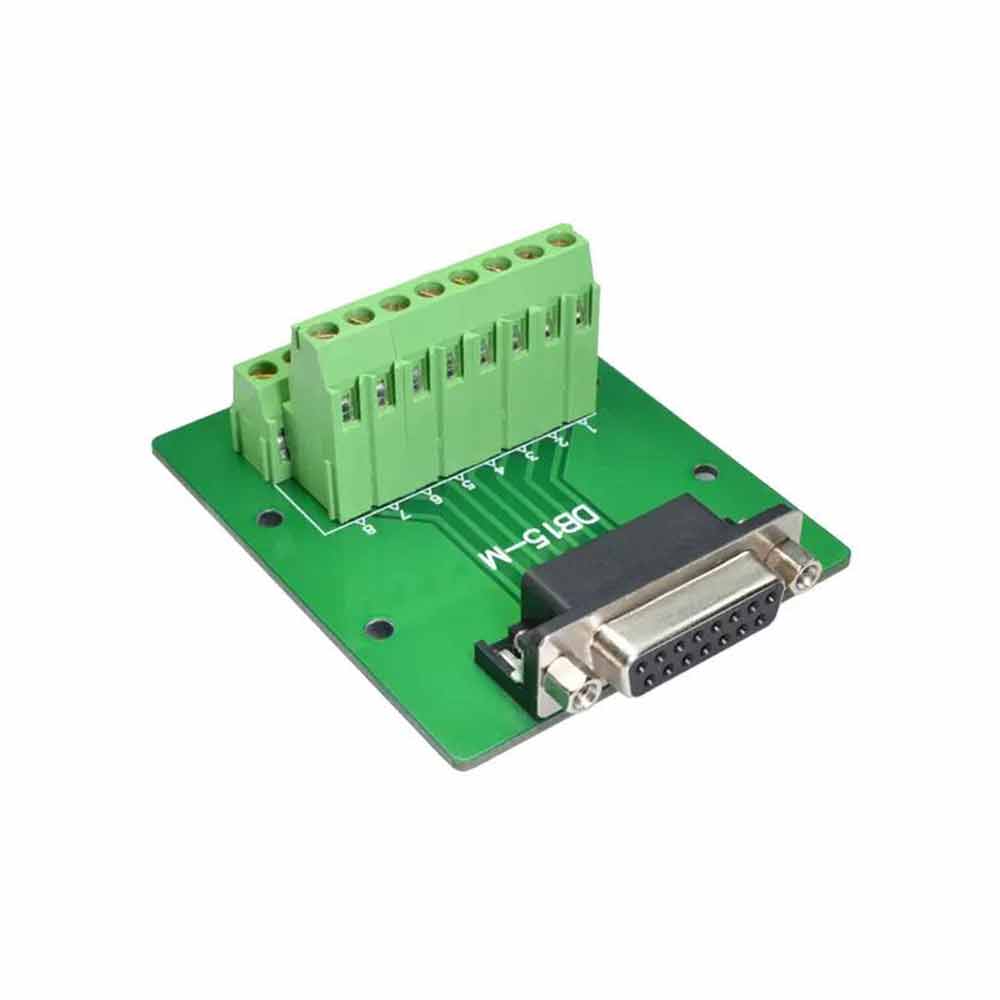 DB15 Solderless Terminal Block PLC Adapter D SUB Female Head with Bent Legs Without Bracket for Relay Module 15 Pin High Compatibility Full Pass