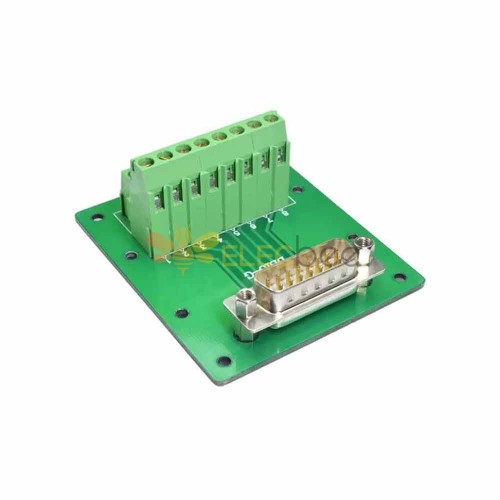 DB15 Solderless Terminal Block PLC Adapter D SUB Relay Module 15 Pin High Compatibility Full Pass Male Head with Straight Legs
