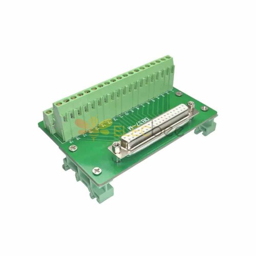 DB37 Solderless Terminal Block Adapter  Solderless DB37P Connector Wire Terminal  Right Angle Female Connector with Bracket