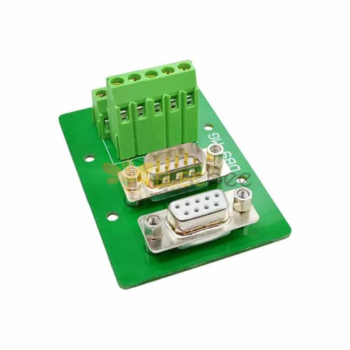 DB9 Double Ended Terminal Block with Solderless Terminal Block Dual Head DP9 Welded Plate Male to Female Relay Adapter Board with DR9 Extension Line Terminal DB9 Double Ended Terminal Block with Single Bracket