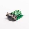 DB9 Female Standard D-Sub To 10 Holes Breakout Board Right Angle Connector