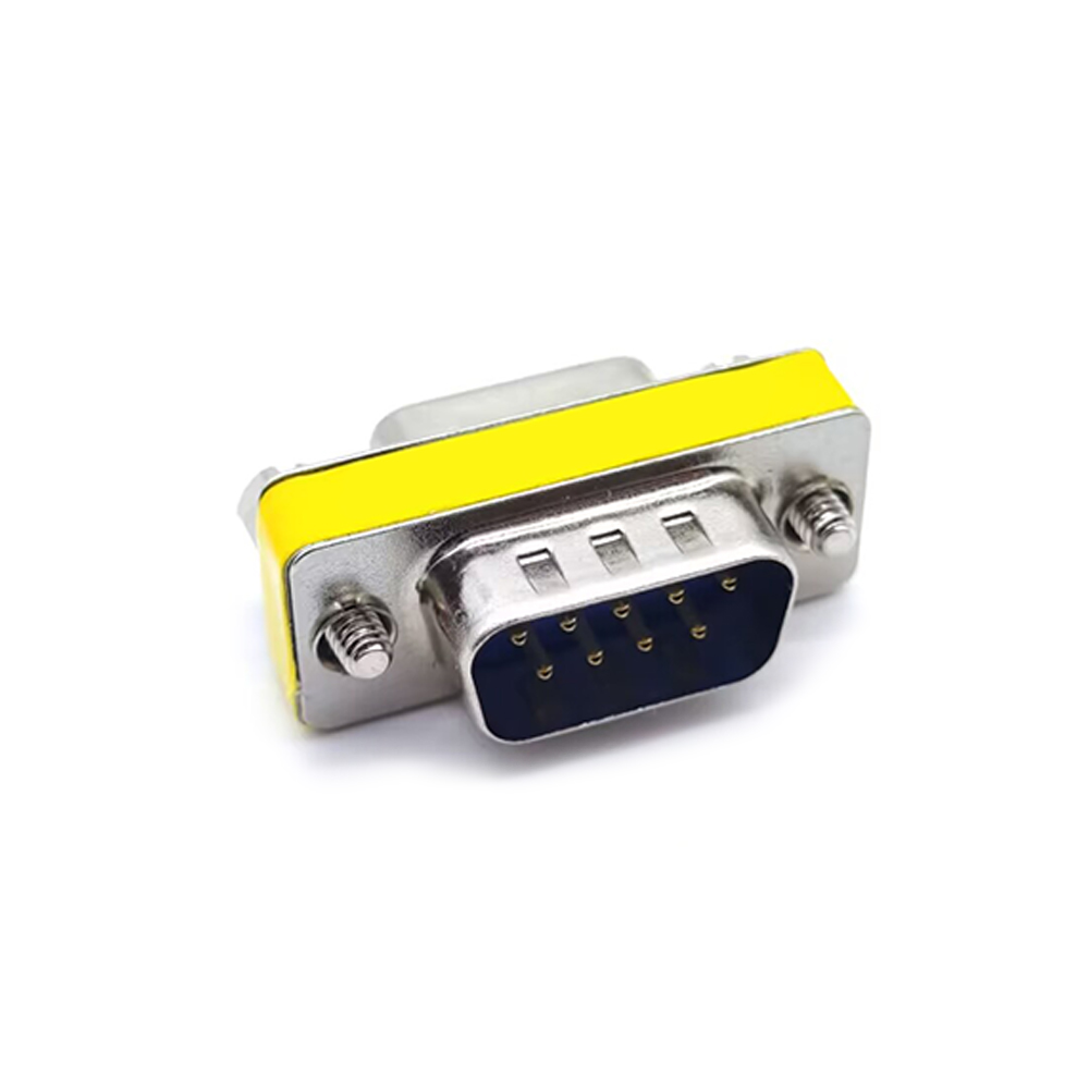 DB9 Gender Changer 9 Pin Standard D-Sub Maschio a Femmina Dritto Metallo