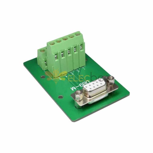 DB9 Solderless Terminal Block with DR9 Pin Serial Relay Board  Single Female Connector  No Bracket  for DIN Rail Industrial Automation