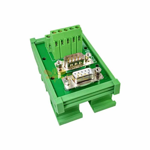 DP9 Welded Plate Male to Female Dual Head Relay Adapter Board with Solderless Terminal Block DR9 Extension Line Terminal DB9 Double Ended Terminal Block with Module Rack