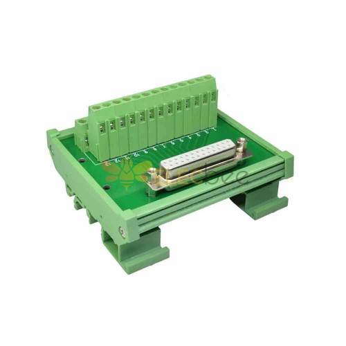 DR25 Pin Parallel Solderless Adapter DB25 Pin Relay Terminal Block Automation Guide Rail Type Female Terminal Block with Module Rack