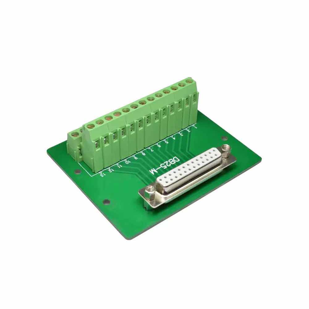 DR25 Pin Parallel Solderless Adapter DB25 Pin Relay Terminal Block Automation Guide Rail Type Single Female Terminal Block without Module Rack