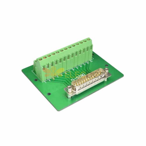 DR25 Pin Parallel Solderless Adapter DB25 Pin Relay Terminal Block Automation Guide Rail Type Single Male Terminal without Module Rack