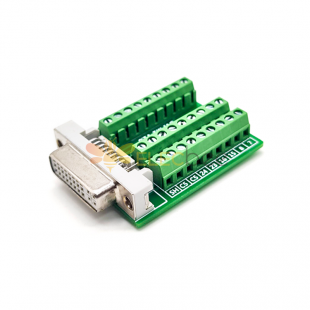 Dvi A Connector Straight 24-1Pin Female Cable Terminal 27 Trous To Straight Breakout Board Adaptateur