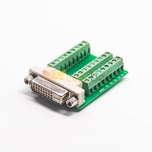 Dvi A Connector Straight 24+1Pin Female Cable Terminal 27 Holes To Straight Breakout Board Adapter
