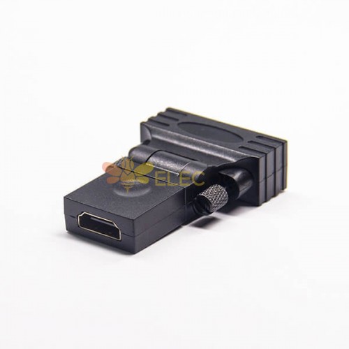Dvi To Hdmi Adapter DVI 24+1Pin Male To HDMI Female Right Angle Rotate 360 Degrees