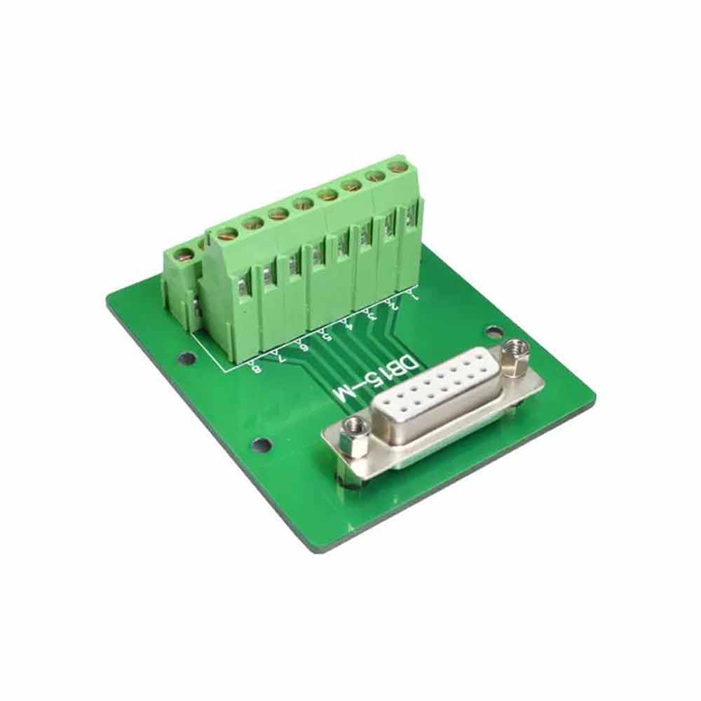 Female Connector for DR15 Solderless Terminal Block Dual Row Solderless Wire Terminal Board 15 Pin Adapter Terminal Strip PCB  Single Female Connector  No Module Rack Included