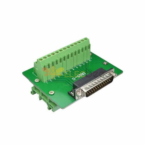 Guide Rail Type Module Rack with Bent Legs and Male Head with Bracket for DB25 Parallel Port Wire Terminal Block Automation Adapter Solderless Module Relay Rack