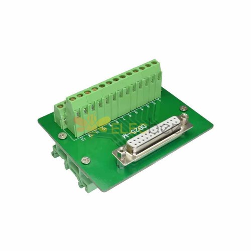 Guide Rail Type Module Rack with Straight Legs and Female Head with Bracket for DB25 Parallel Port Wire Terminal Block Automation Adapter Solderless Module Relay Rack