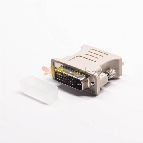 Mini Mudança de Gênero 15 Pin high density D-Sub 180°Feminino para DVI Masculino 24+5 Pin