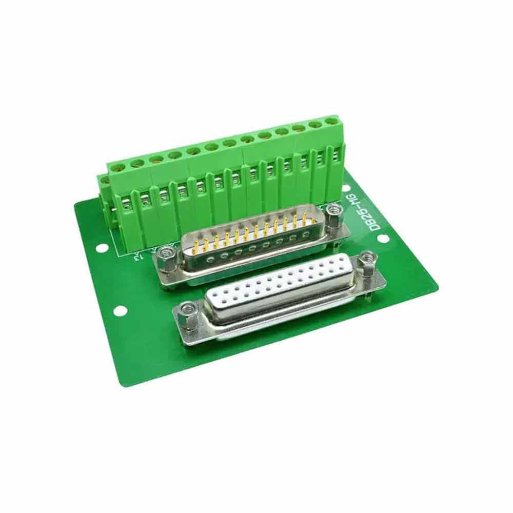 Parallel Port Solderless Terminal Block DP25 Dual Row Male to Female Adapter Terminal Strip 25 Relay Module Rack  Single DB25 Double Ended Terminal Block
