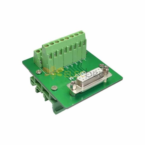 PLC Adapter D SUB Relay Module 15 Pin High Compatibility Full Pass Male Head with Straight Legs and Bracket for DB15 Solderless Terminal Block