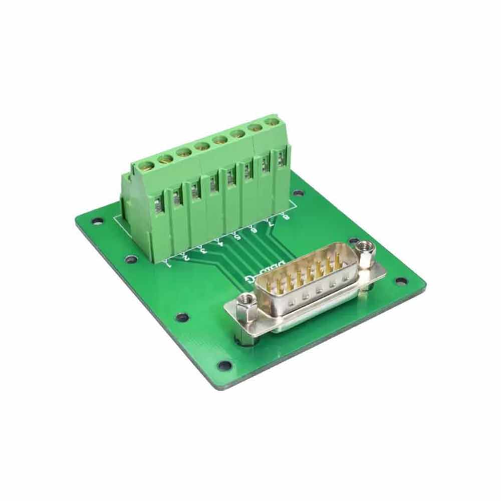 Solderless Terminal Block DR15 Dual Row Solderless Wire Terminal Board 15 Pin Adapter Terminal Strip PCB Single Male Head Without Module Rack