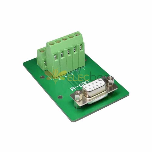 免焊接端子台PLC工控自動化配件 單母頭 無模組架PCB模組架導軌9針串口接插頭