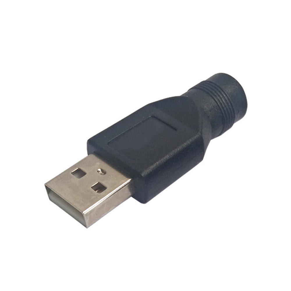 Convertitore dritto adattatore per connettore di alimentazione CC per laptop con presa USB A da jack DC 5,5x2,1 mm