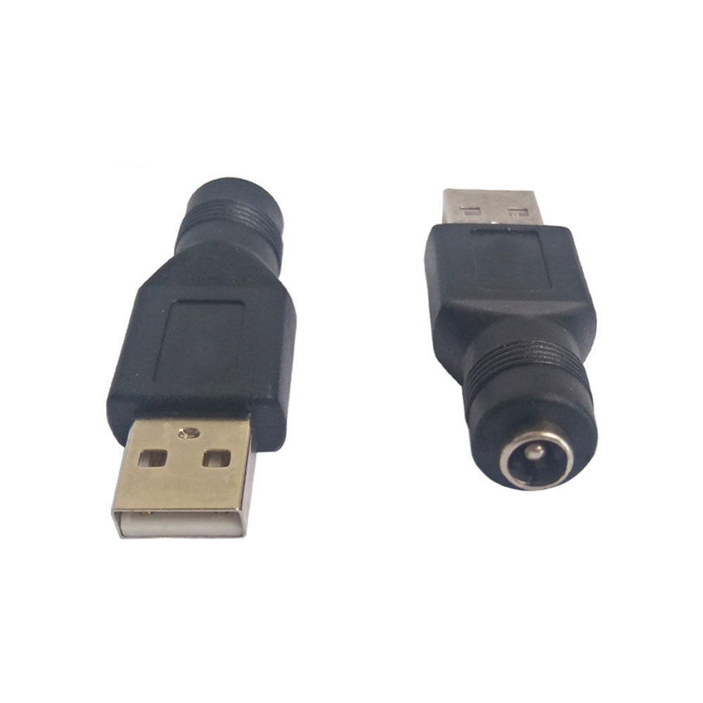 Convertitore dritto adattatore per connettore di alimentazione CC per laptop con presa USB A da jack DC 5,5x2,1 mm