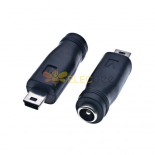 DC Power Adapter Plug DC 5.5x2.1mm Jack to MINI USB Plug Straight Converter 