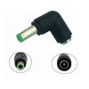 DC Power Conversion Adapter DC 5.5x2.1mm Jack to 6.3x3.0mm Plug Right Angle Coupler