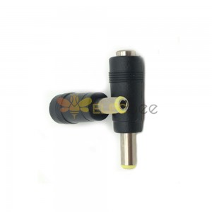 Laptop Power Connector DC 5.5x2.1mm Female Jack to 5.5x2.5mm Yellow Plug Straight Adapter
