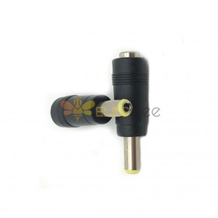 Laptop Power Connector DC 5.5x2.1mm Female Jack to 5.5x2.5mm Yellow Plug Straight Adapter