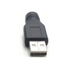 Convertitore spina di alimentazione Jack DC 5,5x2,1 mm a adattatore ad angolo retto con spina USB 2.0 5V