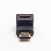HDMI90度轉換器公轉母黑色膠殼