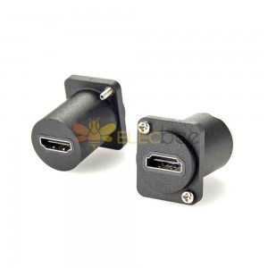 HDMI Female Socket Panel Mount Straight Connector Adapter Premium Audio and Video Connectivity