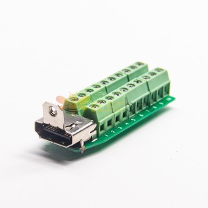 HDMI to Terminal Adapter Female HDMI to Female Screw Terminal green 3.81mm