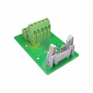 DC2 10P Latched Header Connector Extension Line Terminal Block 10 Pin PCB Module Rack Relay Board Simple Solderless Terminal Block Single 10 Pin Latched Header Connector